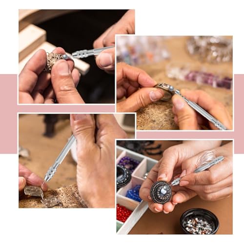 4 Pcs Double-Ended Pin Vise DIY Hand Drill Pin Vise Wire Twisting Tools for Jewelry Making Mini Pin Vise for Winding Copper Wire Jewelry Making Tools by Xthrotsenk - Image 6