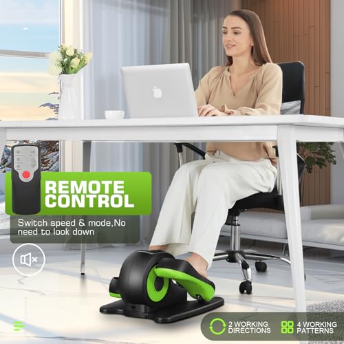 Image of ANCHEER Under Desk Elliptical,Electric Ellipse Leg Exerciser While Sitting for Seniors, Hyper-Smooth Maganetic System Seated Pedal Exerciser with Remote Control for Home Office,100% Pre-Assambled