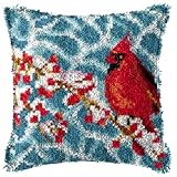 À partir de 14 ans | Kit de crochet tout-en-un prêt à l'emploi : chaque kit de housse de coussin comprend une toile pré-imprimée et reliée (avec tissu de base), du fil acrylique prédécoupé, un outil de crochet, un motif en papier et des instructions en anglais pour référence. Coussin non inclus