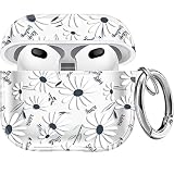 Youskin Airpods 3 Case 2021 Daisies Cute Airpods 3rd Generation Case Cover Clear Soft TPU Flexible A