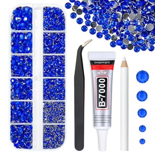 qiipii trousse strass cristal Royal Blue B7000 2-6mm