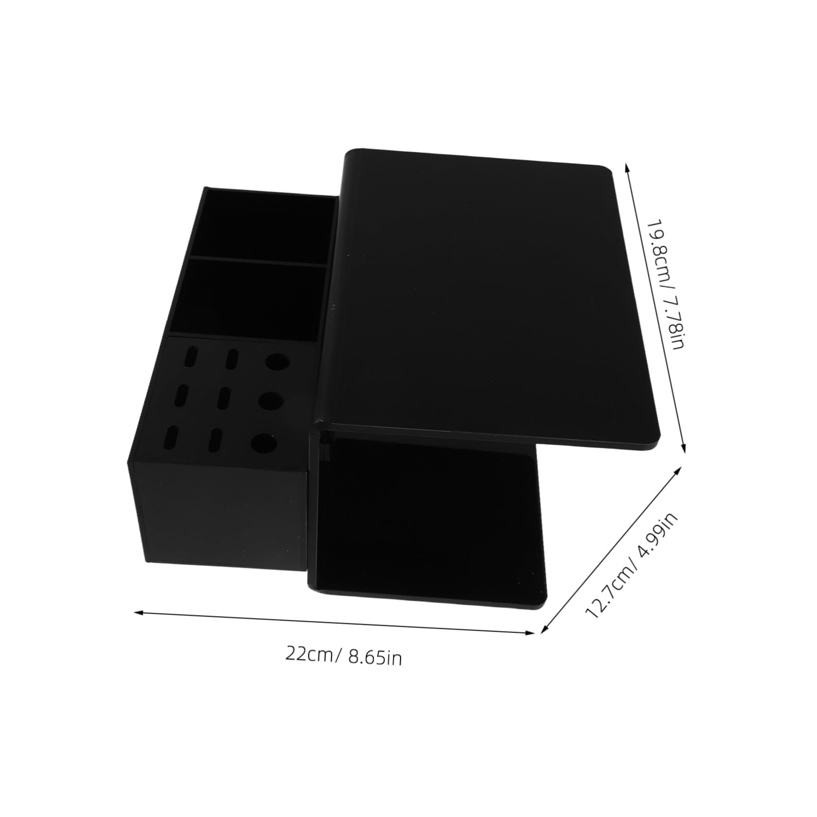 Organizador de Almohadas para Pestañas Negro de Plástico Desmontable | Uso en Salón y Hogar, Diseño Profesional Portátil, Fácil de Limpiar Estructura Extraíble