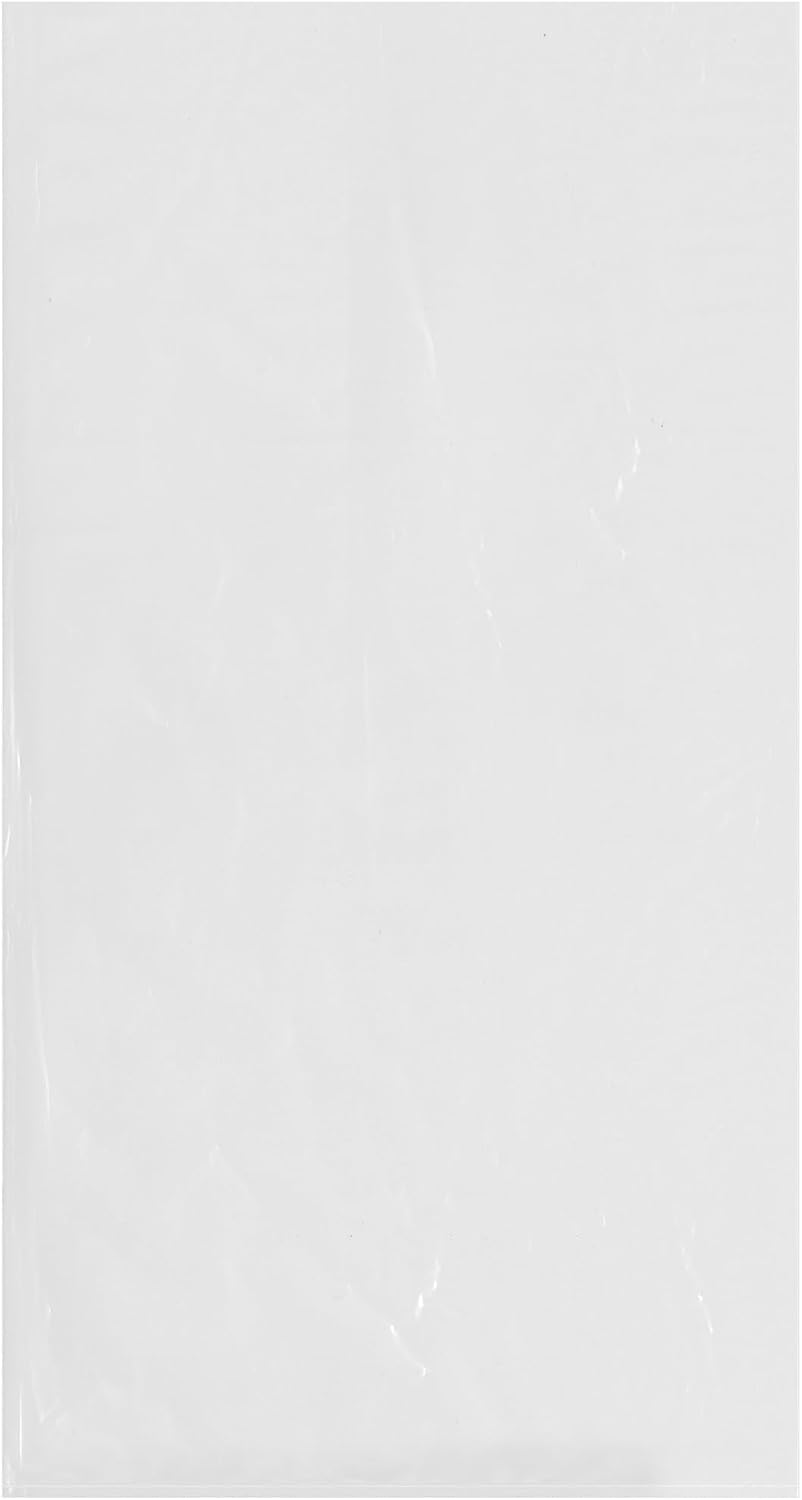 Plymor 16" x 30" (Pack of 50), 4 Mil Flat Open Clear Plastic Poly Bags