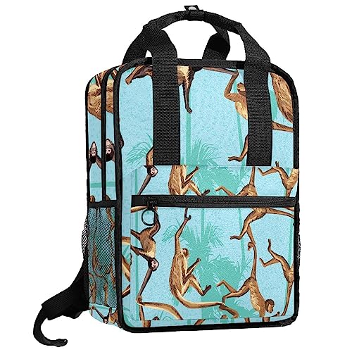 Sac à dos pour garçons motif singe jungle au style réaliste