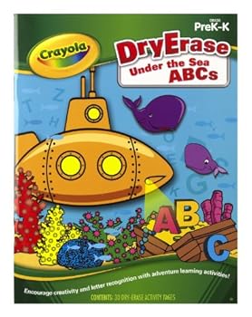 Toy Crayola Dry Erase Learning Activity Workbook Under The Sea Abc's Book