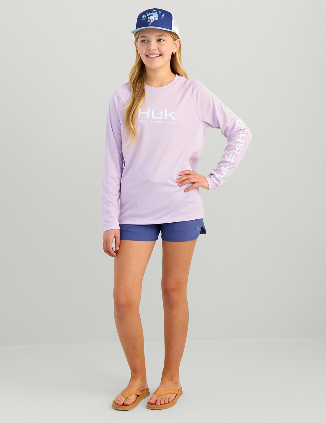 HUK Boys Pursuit Solid Long Sleeve, Fishing Shirt for Kids