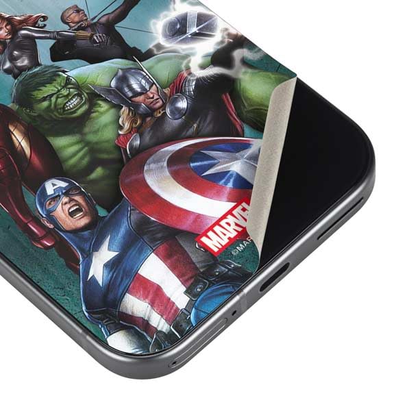 Skinit Decal Phone Skin Compatible with Google Pixel 9 Pro - Officially Licensed Marvel Avengers Assemble Design