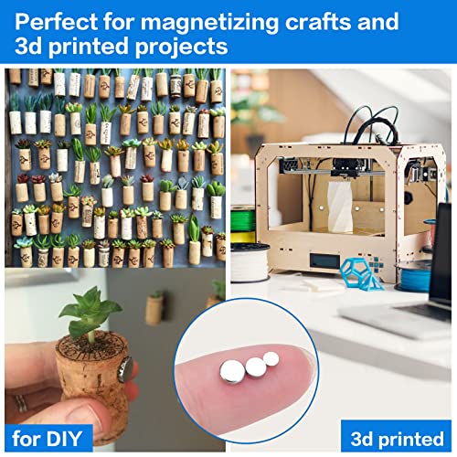Trymag Small Magnets, 400Pcs Rare Earth Magnets, 3 Different Size Tiny Mini Magnets For Crafts, Small Round Fridge Magnets For Miniatures, Refrigerator, Office, Kitchen Cabinet, Round Button Magnets #TOP5