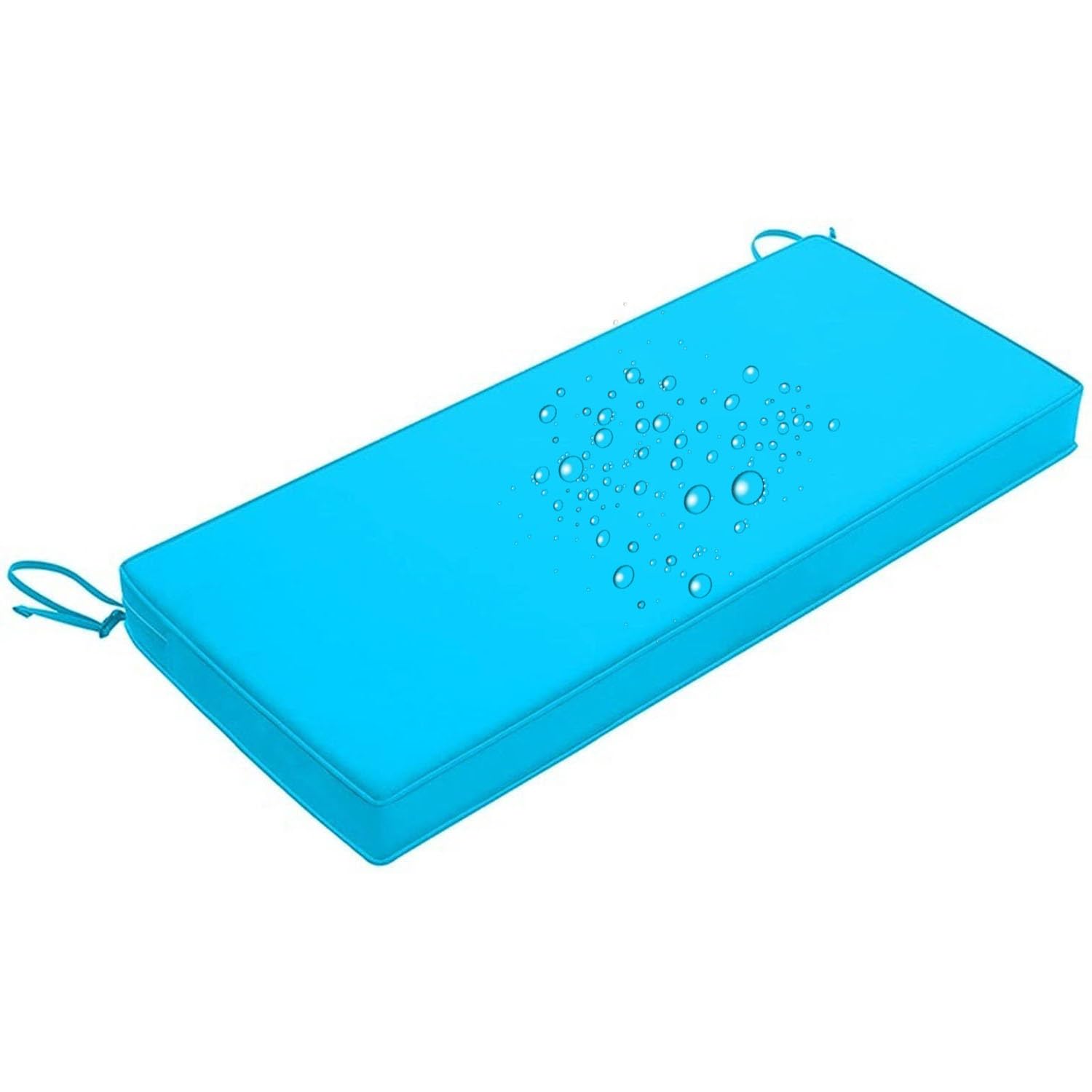 Odaima Bench Cushion Waterproof, Seat Cushions for Outdoor Furniture 80/120/100/150/180x40 cm,High-Density Bench Pad Anti-Slip with Ties,Patio Porch Swing Replacement Seat Pad(Sky Blue,120x50x5cm) โ image 1