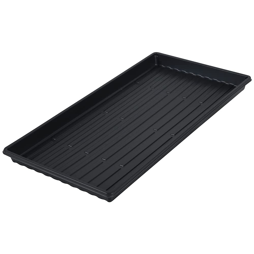 Karrma 5 Pack Large Multi Use Plastic Tray for Plants Potting Grow Reusable Seedling Garden Bag tray Without Holes for Greenhouse and Microgreens Size -98cm, Black