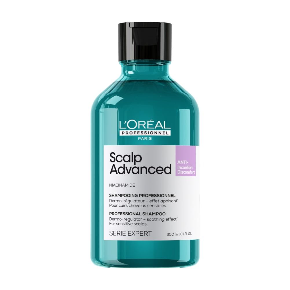 L’Oréal Professionnel Scalp Advanced Anti-Discomfort Shampoo, For Itchy and Dry Scalps, Deep Scalp Treatment