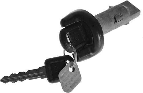 Cilindro de bloqueo de encendido con llave bisel negro compatible con Chevy GMC Oldsmobile Truck SUV