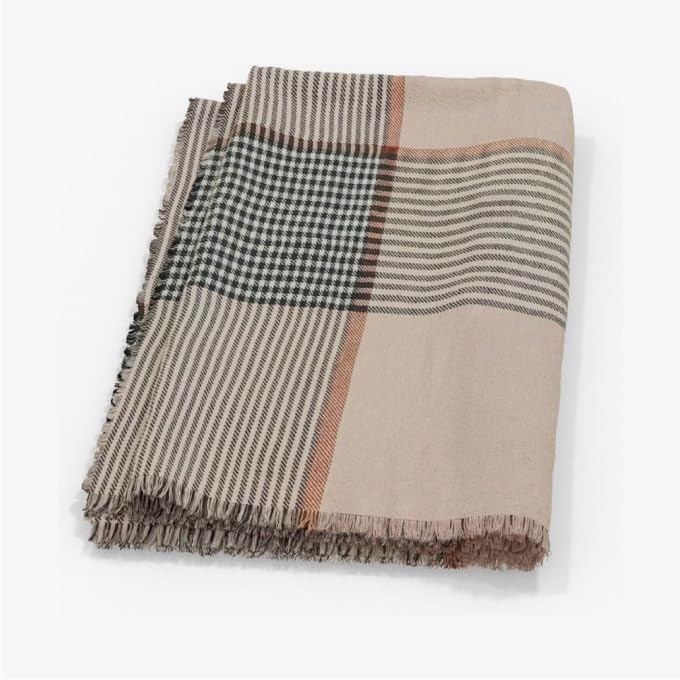 Outer Insect-Repellent Throw Blanket with Bug Shield Technology,Lightweight Outdoor Blanket for Backyard,Camping,Picnic and Beach,Striped Plaid,50”W x 60” - Image 4