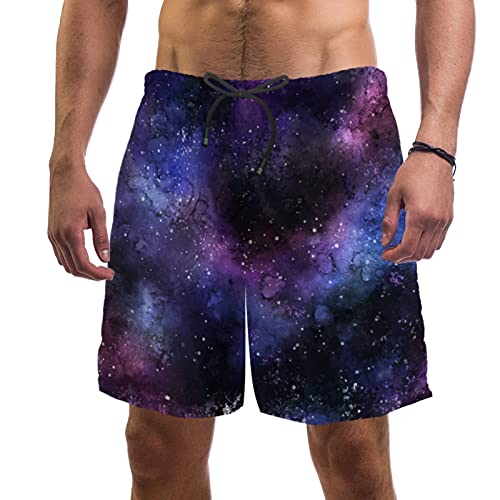 Bañador para hombre acuarela noche estrellada ideal para surfear y relajarse en la playa en verano 1