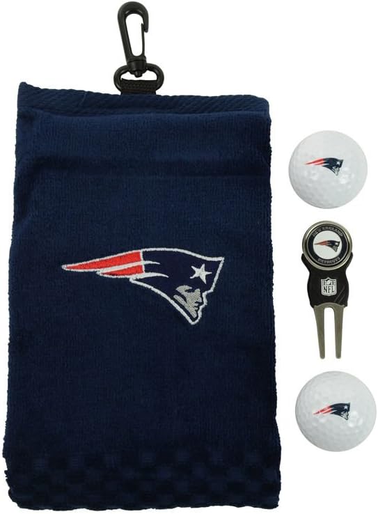 Team Golf NFL Gift Set Embroidered Golf Towel, 2 Golf Balls, & Divot Tool with Removable Double-Sided Magnetic Ball Marker