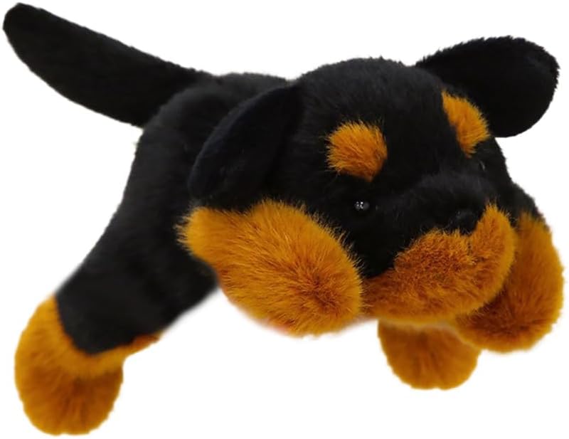 7.8 Inch Rottweiler Dog Stuffed Animals Plush,Cute Dog Weighted Stuffed Animal Soft Fluffy Puppy Plushies Toy Pillow Reward Gifts for Kids Boys Girls
