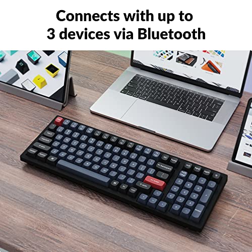 Image of Keychron K4 Pro Custom Wireless Mechanical Keyboard, 96 Keys Hot-swappable QMK /VIA Programmable Macro with K Pro Brown Switch RGB Backlit Compatible Mac Windows Linux - Black