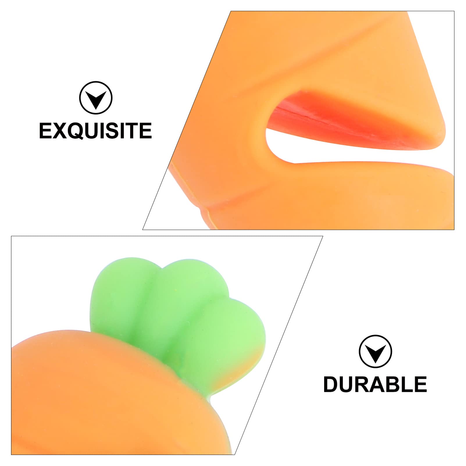Alipis Silicone Carrot-Shaped Spill-Proof Pot Lid Racks, 4-Pack, Orange, 2.16 x 1.18 x 1.18 inches