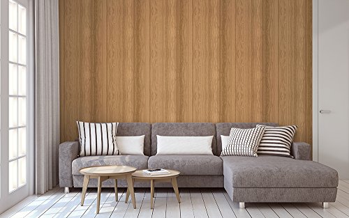 Papel de Parede Vinílico, Madeira, Marrom, 1000x52 cm, Bobinex Uau