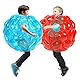 2 Stück Lawn Bumper Balls, Kinder Hinterhof Spiele Erwachsene Patio Bälle, Spielplatz Bälle Rasen Ballons, große aufblasbare Sommer Outdoor-Spielzeug (rot + blau, 60CM)