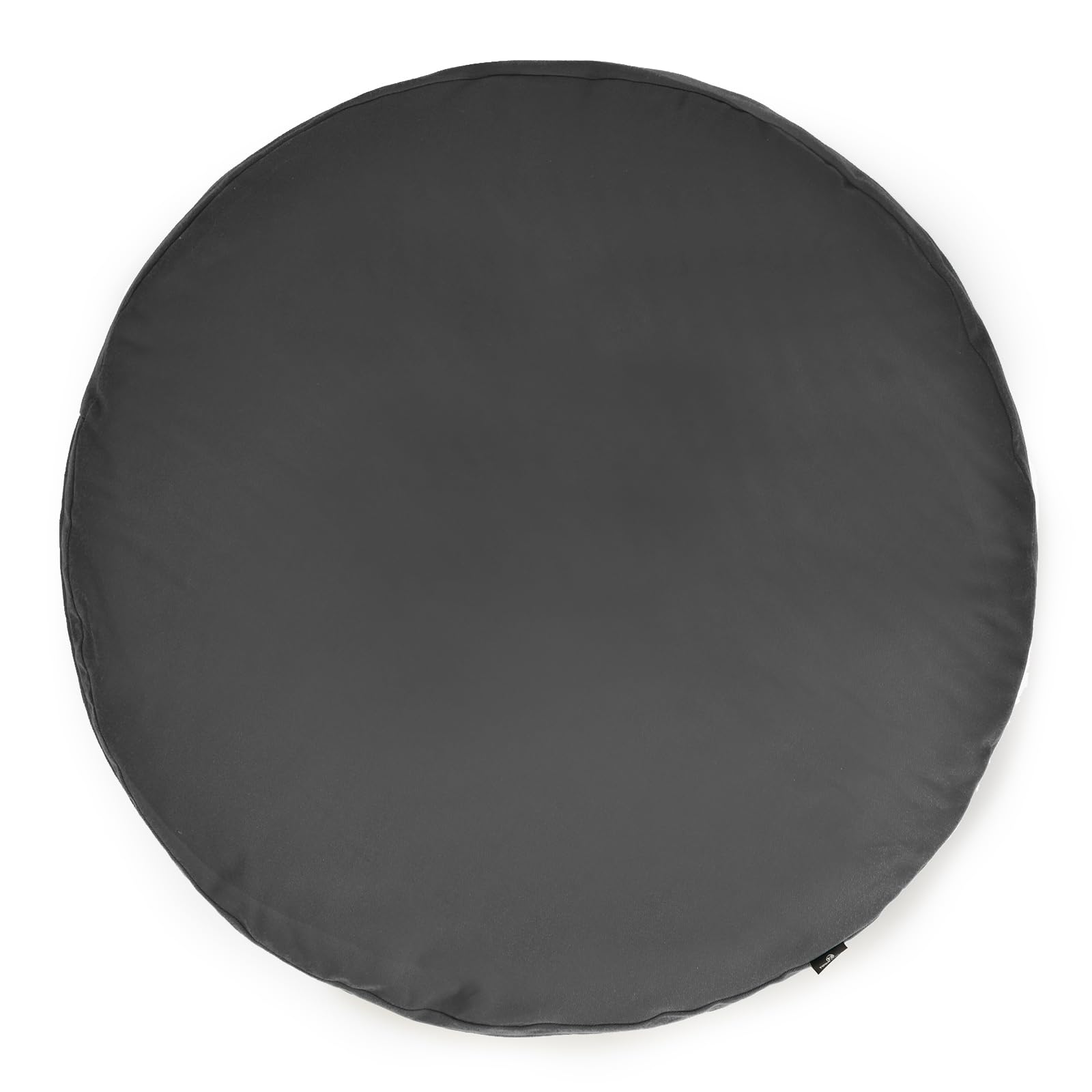 Yoga Studio EU - Cuscino rotondo da meditazione Zabuton biologico, 80 x 80 x 8 cm, colore: Grigio
