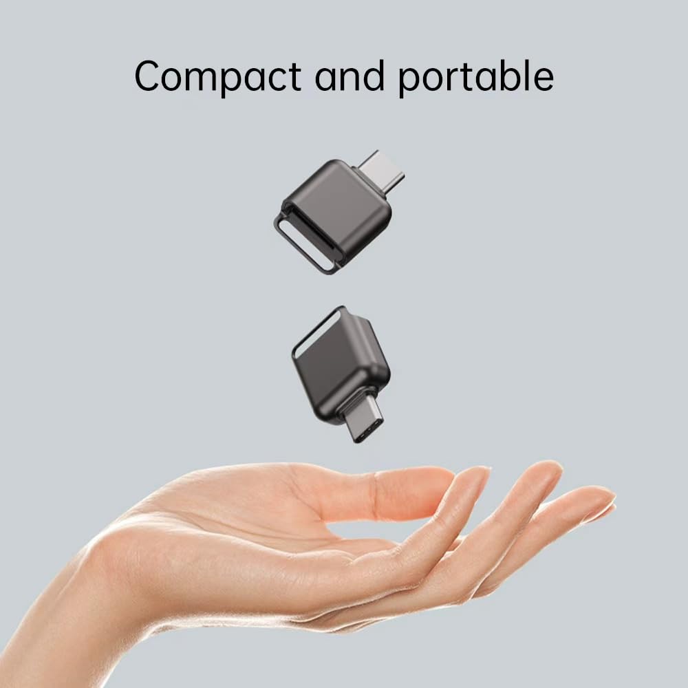 Scheda di memoria TF da 64 GB con adattatore di tipo C, classe 10, ad alta velocità, lettura/scrittura 24/7, registrazione video 24/7, per videocamera di sicurezza, smartphone, tablet (64 GB +
