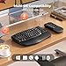 Meetion Master Wave Keys Ergonomic Wireless Keyboard, 2.4G Wireless/Bluetooth Split Keyboard with Wrist Rest, Separate Mini Numeric Keypad for Financial Accounting, for Mac/Windows/Laptop/PC/Tablet ﻿