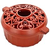 DURABLE MATERIAL, REFUSE RUST - The small decorative wood stove cast iron humidifier/steamer is perfect for small wood stoves. It is made of cast iron with a porcelain enamel coating on the inside to prevent rusting, fading, or peeling. UPGRADE ROUND...