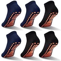 GRPSKCOS Non Slip Kids Socks- 6 Pairs Trampoline Anti-Skid Socks Sticky Grips Indoor Breathable Socks for Boys Girls Kids 2-13 Years