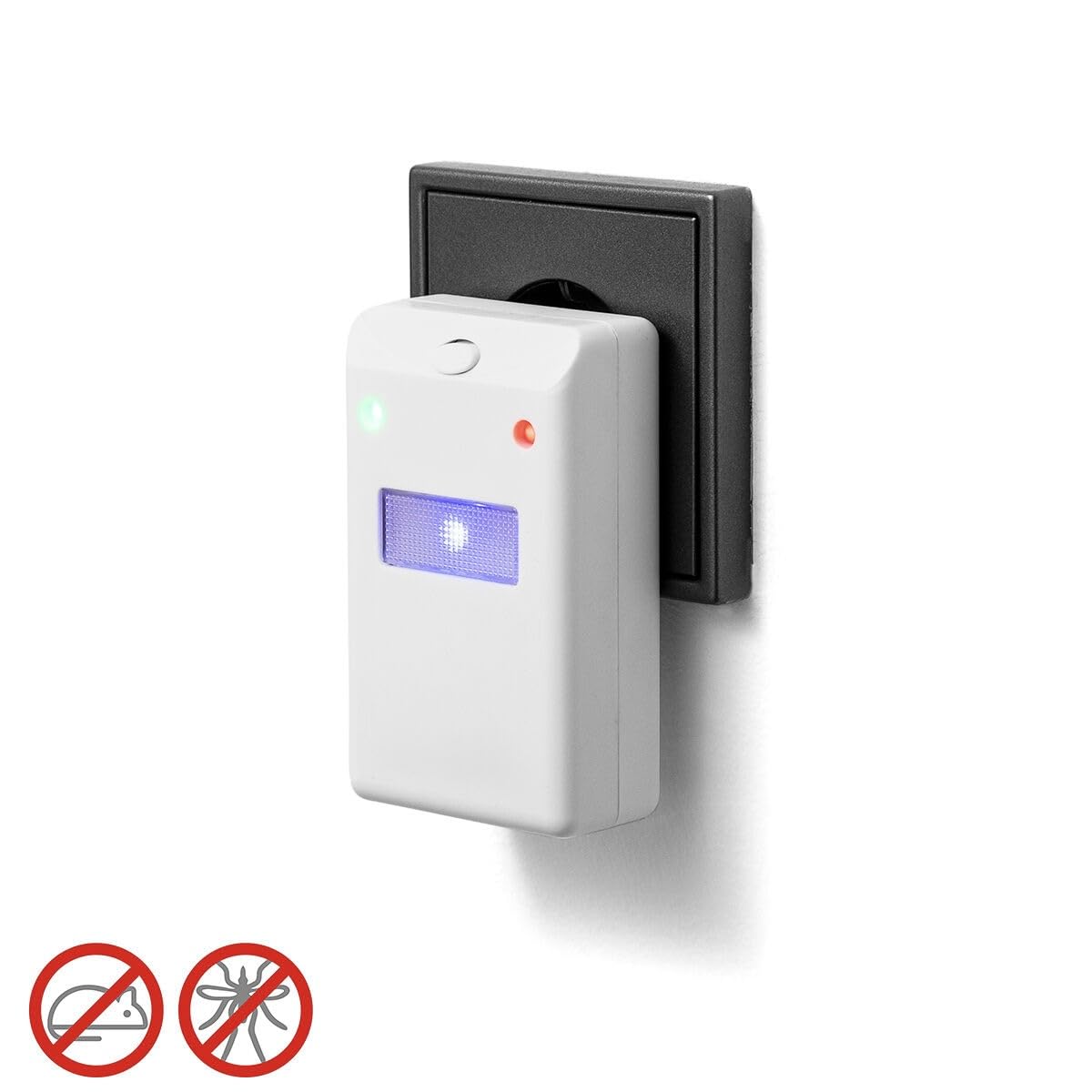 Zestaw 2 gniazd ultradźwiękowych przeciw szkodom, ultradźwiękowy odstraszacz fal elektromagnetycznych, przeciw myszom, szczurom, karaluchom, muchom, pasożytom, szkodliwemu elektrycznemu, elektronice
