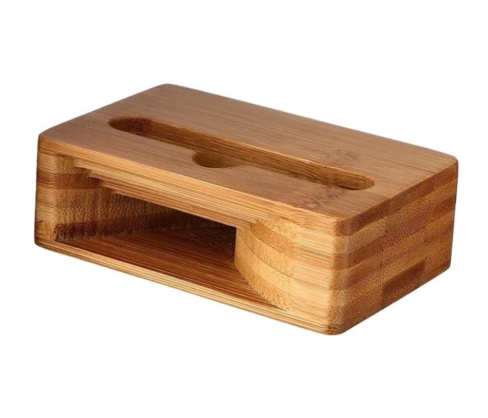 Bamboo Mobile Stand Speaker Amplifier Cum Mobile Stand - No Power Required - Natural Sound Increase Pair of 2-picture-30