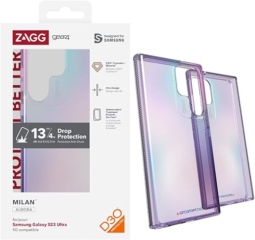 Miniatura 7 de ZAGG Gear4 Havana - Funda para teléfono Samsung Galaxy S23, protección contra caídas D30 de hasta 10 pies, funciona con sistemas de carga