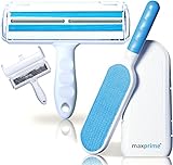 NEU maxprime® Tierhaarentferner Fusselrolle 5.0 im Set UVP 29,95€ | 100 Tage Geld zurück Garantie | Fusselbürste für Tierhaare, Hundehaare, Katzenhaare, Kleidung, Sofa, Auto, Bett und Teppich