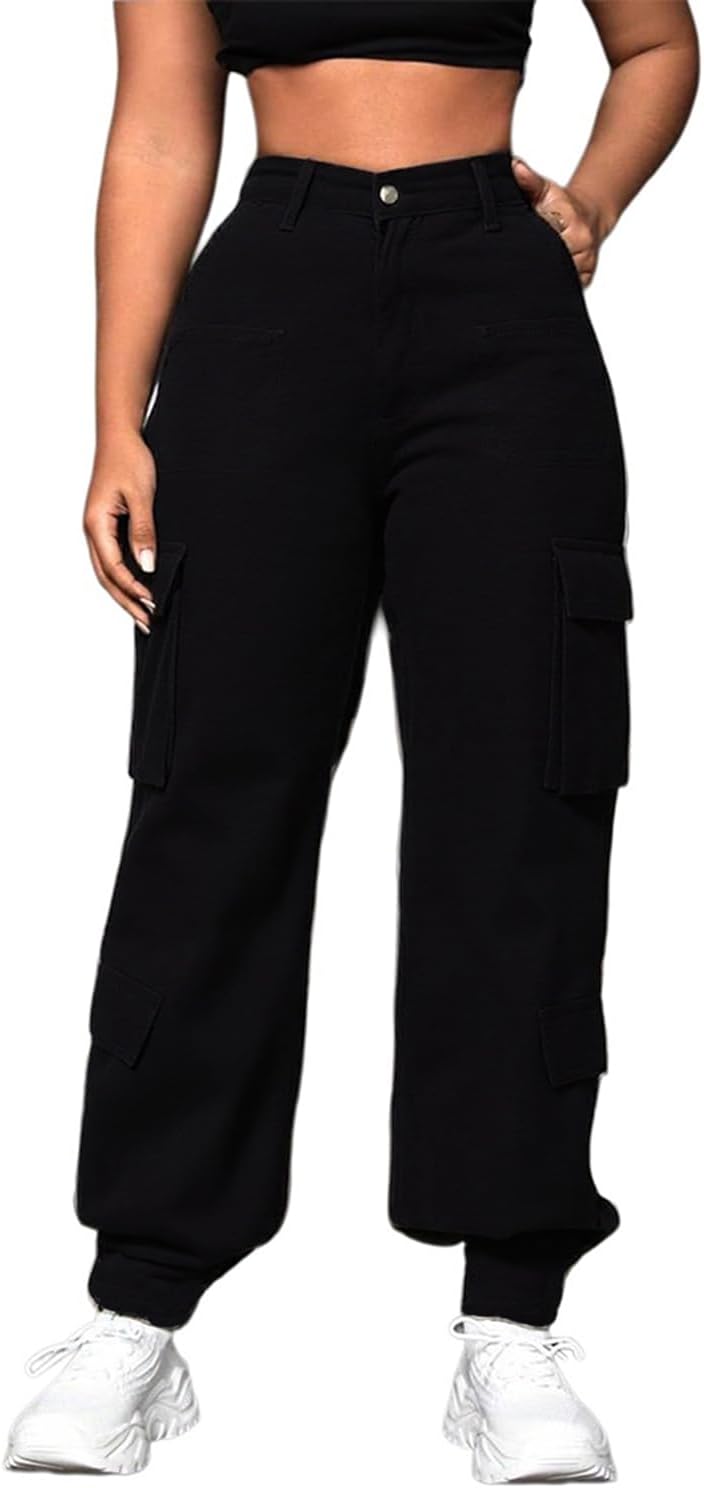 Women's Hiking Cargo Jogger Camo Pants with Pockets High Waisted Slim Casual Outdoor Tapered Combat Works Pants