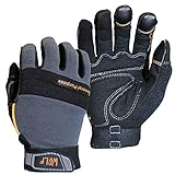 WOLF Mechanic All-purpose Stretchable Flex Grip Work Glove, Dexterity (1, Large)