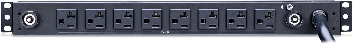 CyberPower PDU30BT8F8R Basic PDU, 100 – 125V/30A (Derated to 24A), 16 Outlets, 12 Foot Power Cord, 1U Rackmount