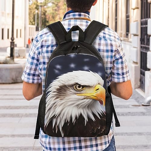 Mochila impermeable con diseño de águila negra ligera miniatura 7