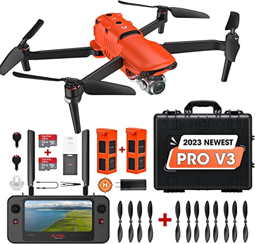 Autel Robotics EVO 2 PRO V3, Capteur CMOS Son-y 1' et Image 12 bits 6K HDR Vidéo EVO II Pro V3 Robuste, Transmission Vidéo 15km, Algorithme Moonlight 2.0 (ISO 44000) pour Scène Nocturne Époustouflante