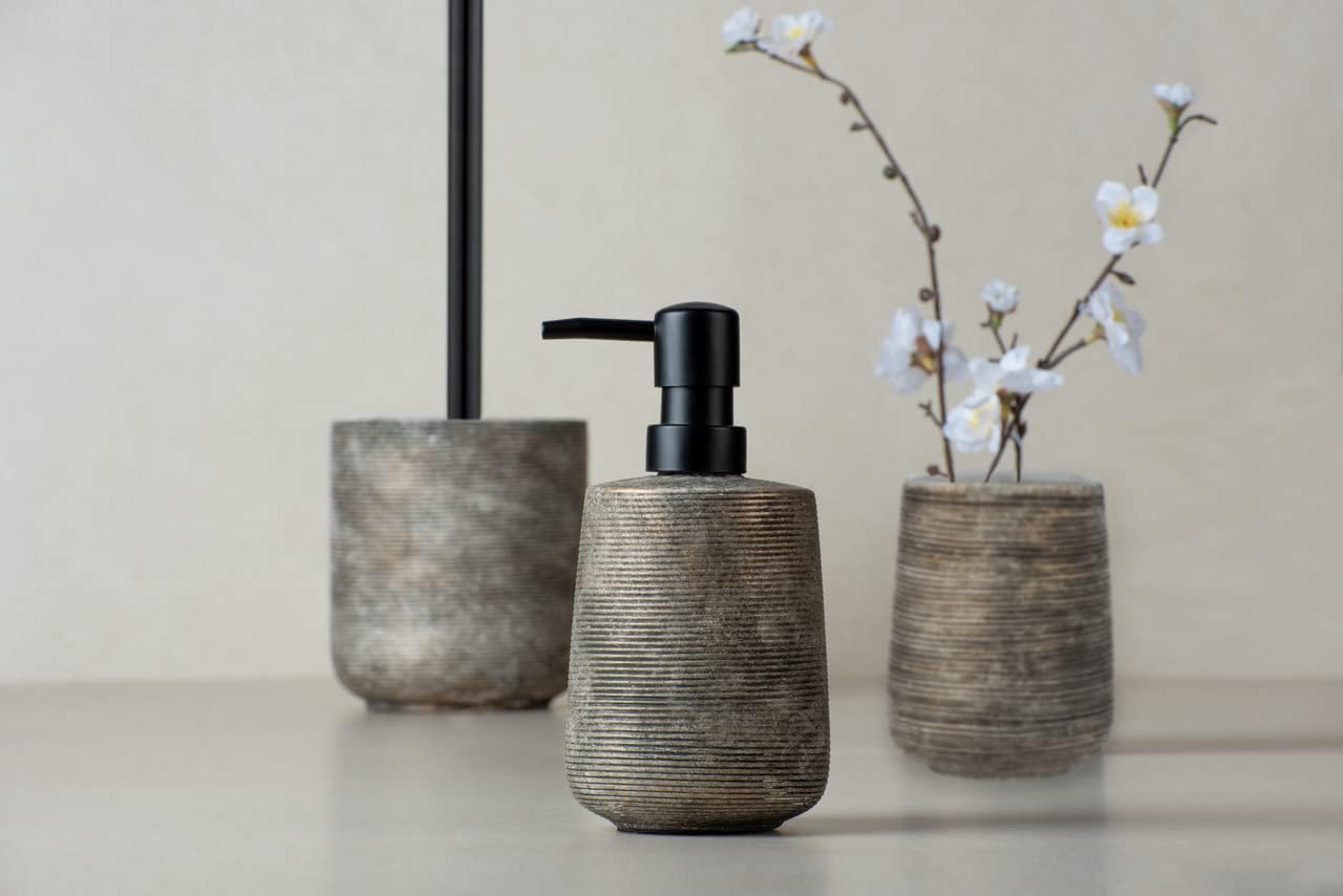 Wenko Toothbrush Holder, Ceramic, Gold, 8 x 11 x 8 cm