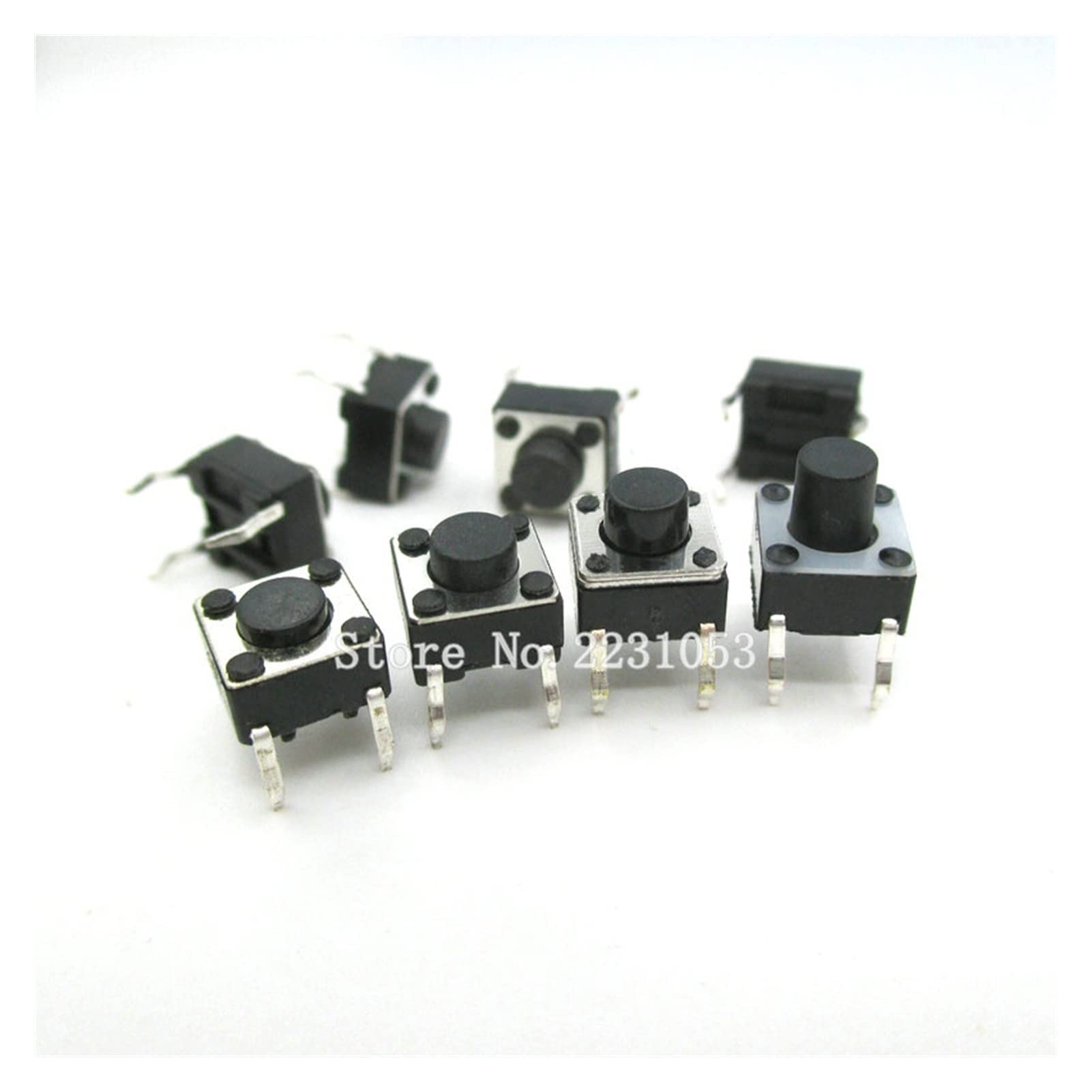 Micro interrupteur tactile 6x6x4.3mm bouton poussoir dip 4 broches pour circuit imprimé LCD