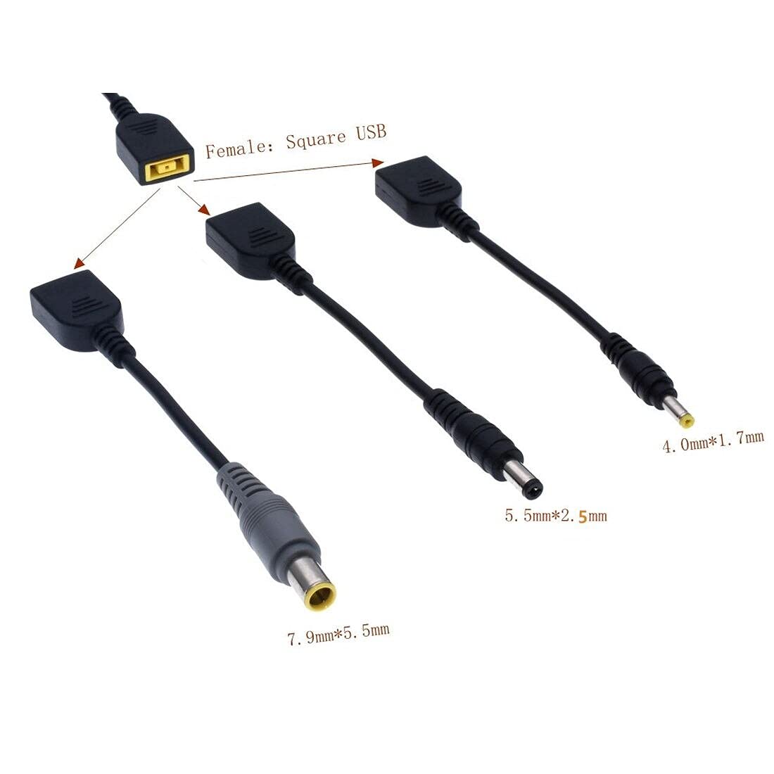 Amazon.com: JMT DC 7.9 x 5.5mm Round Jack to Square USB Plug