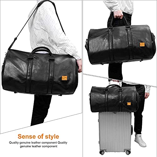 Image of Garment Bag for Travel,Women Hanging Luggage Garment Bag Suit Travel Bag Carry On Garment Bag Dress Bag, Black, Travel