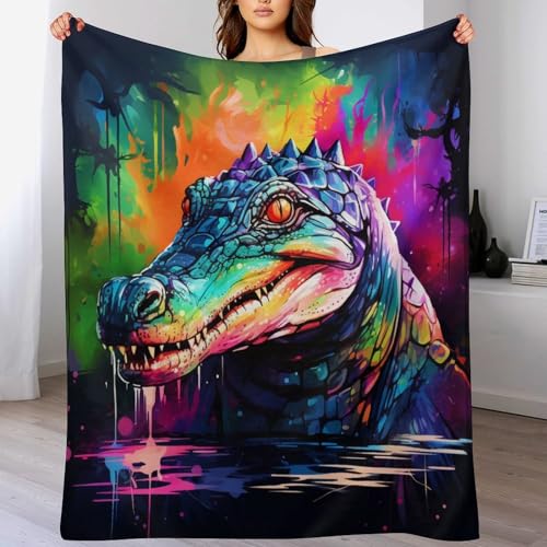 Couverture crocodile lavable machine pour réchauffer les soirées fraîches - 2