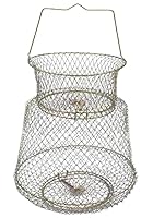 Fischkorb aus Metall. Fischkorb aus Drahtmetall. Faltbarer Angelkäfig. Krabbenfischkorb (33cm)