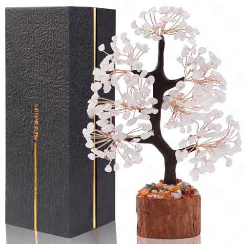 Sunnlejw Clear Quartz Crystal Tree of...