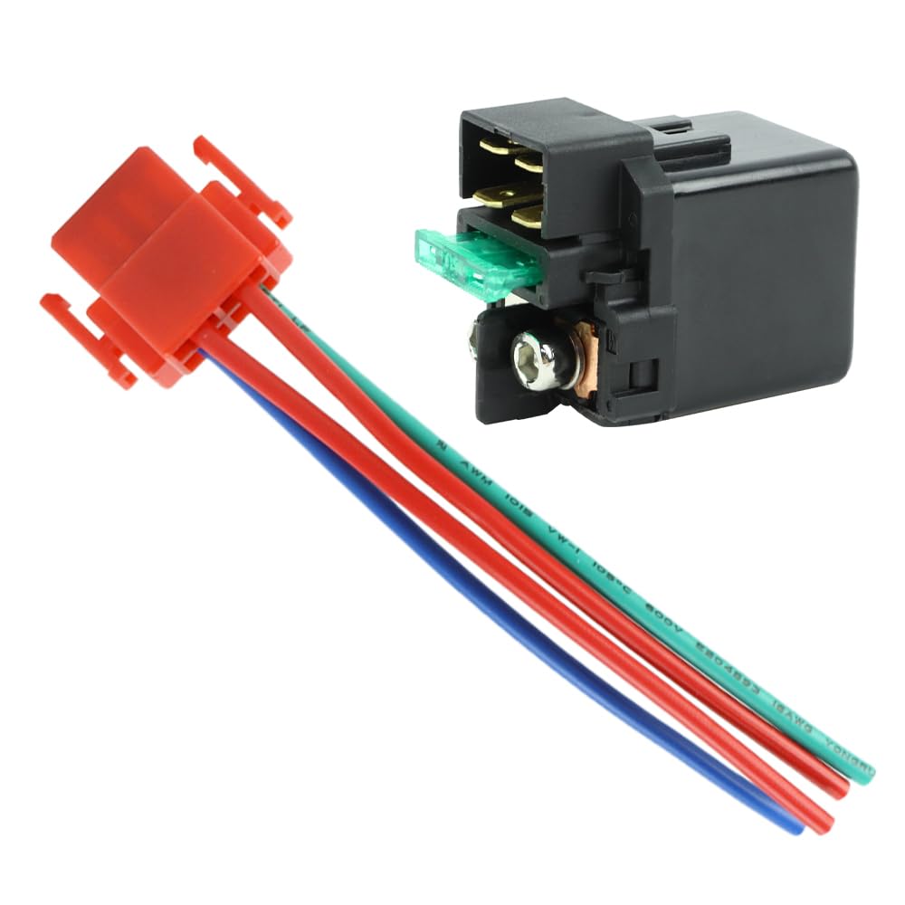 Wai Danie Solenoide di avviamento Relé+ Presa Compatibile con Honda CBR1100XX CBR 600 900F 1000 VFR 750 800 CB 600 750 900F FSC600 VF 750 1100 VTX1300 NSS250 VTR