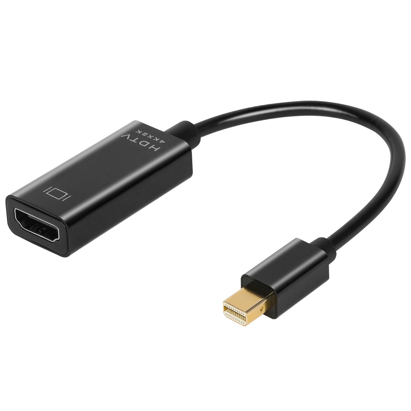 AXFEE Adaptateur Mini DisplayPort vers HDMI, Lot de 1, UHD, 4K 30Hz, 2K 60Hz,1080P 120Hz, pour MacBook Air/Pro, Microsoft Surface Pro et Plus - Noir