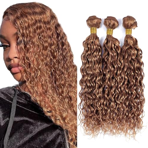 Color 30 Bundles Human Hair Light Brown Bundles 16 18