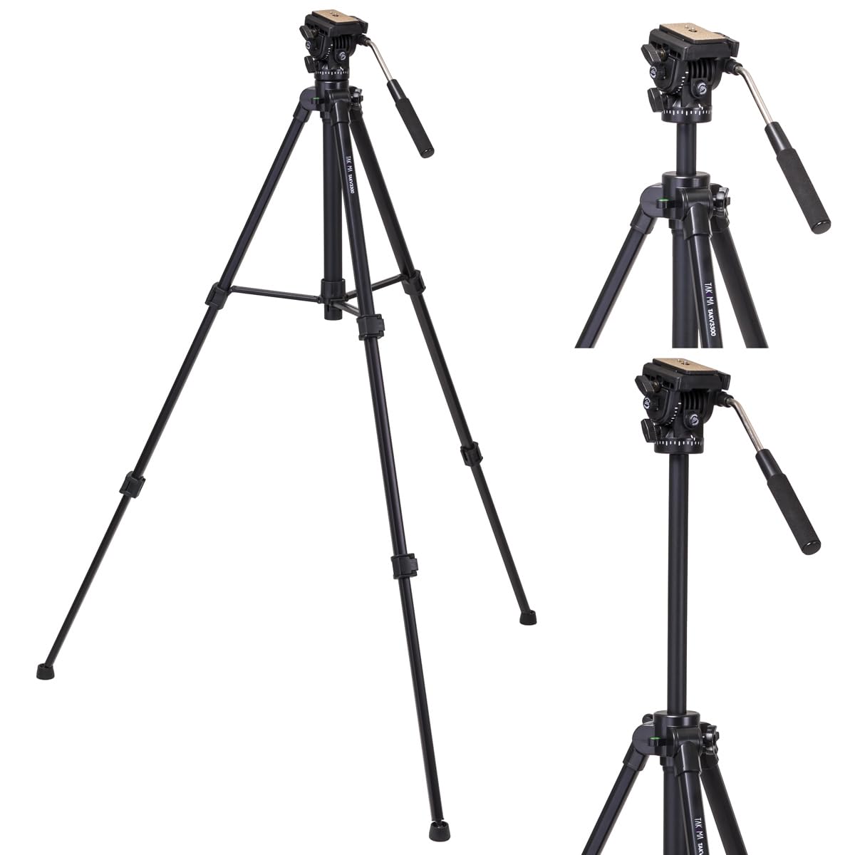 Trépied Vidéo TAKAMA TAK-V3300 – 66″ Avec Tête Fluide Et étui – Neuf