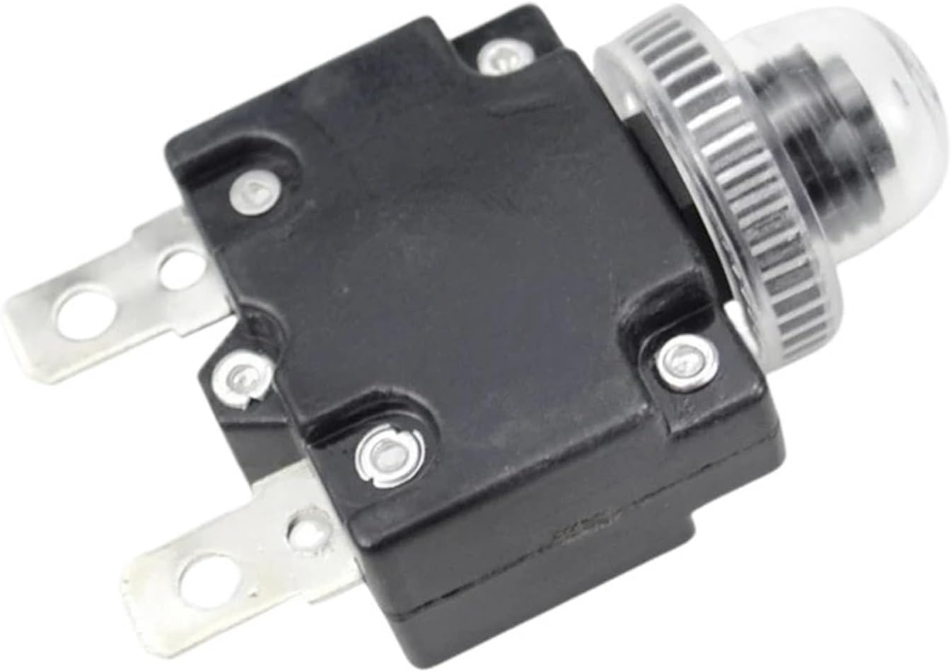 2PCS Thermal Circuit Breakers Thermal Overload Protector Push Button Switch 3A 4A 5A 6A7A 8A 10A 15A 20A 25A 30A(NO Cap,3A)